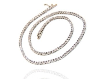 NLB|925: Necklace Collier Tennis woman model with cubic zirconia jaws 2mm brilliant cut