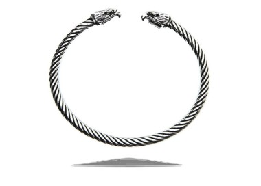 NLB|Cable bracciale aperto argento 925 con aquila N1403 NALBORI
