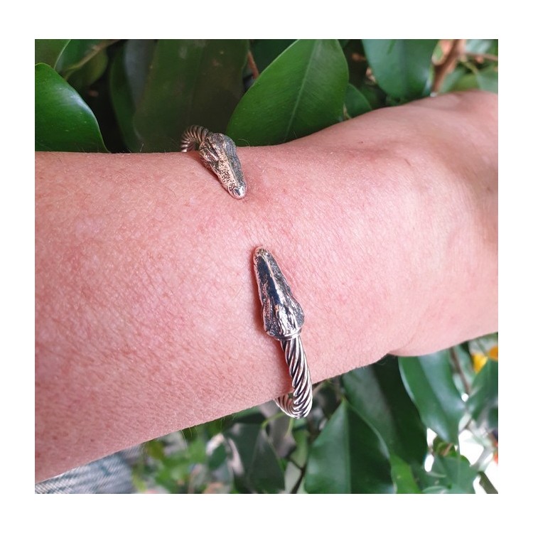 NALBORI Cable bracciale argento 925 con coccodrillo - N1404