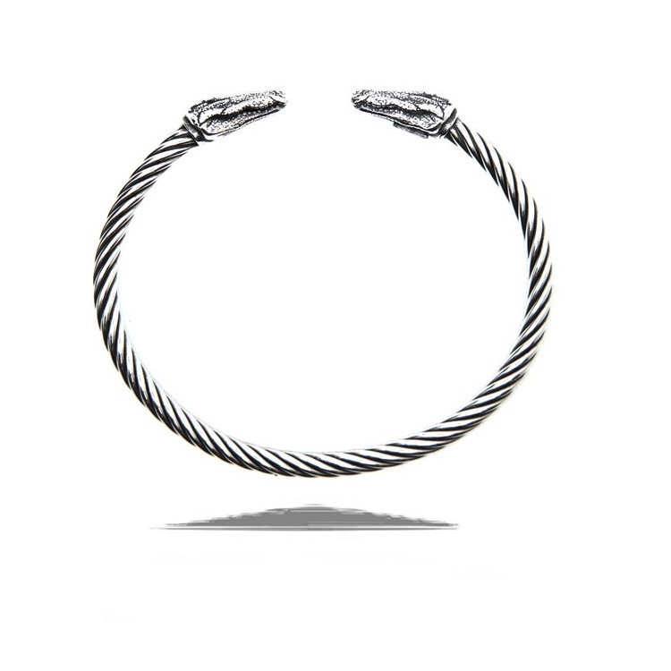 NLB|Cable bracciale argento 925 con coccodrillo - N1404 NALBORI