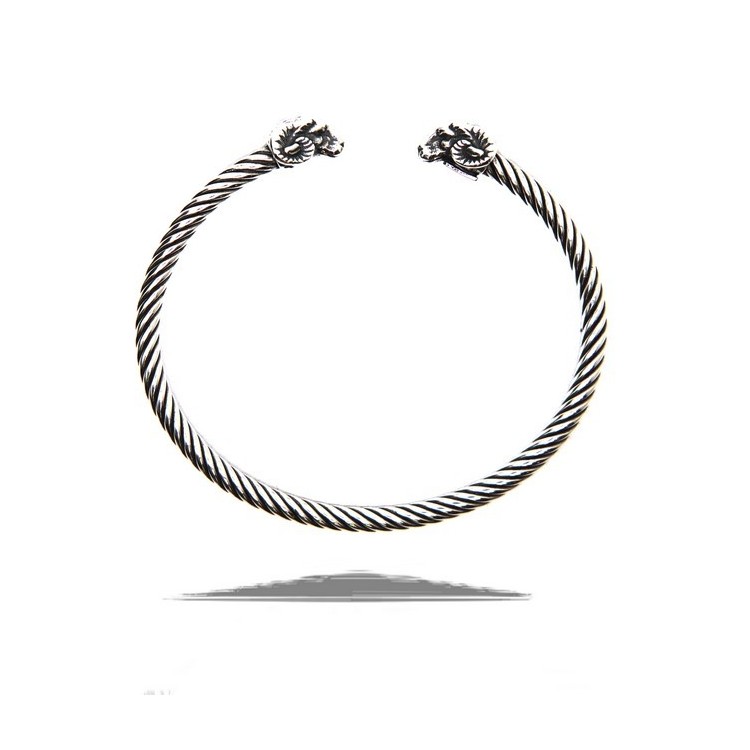 NALBORI Cable open rigid cable bracelet with ram