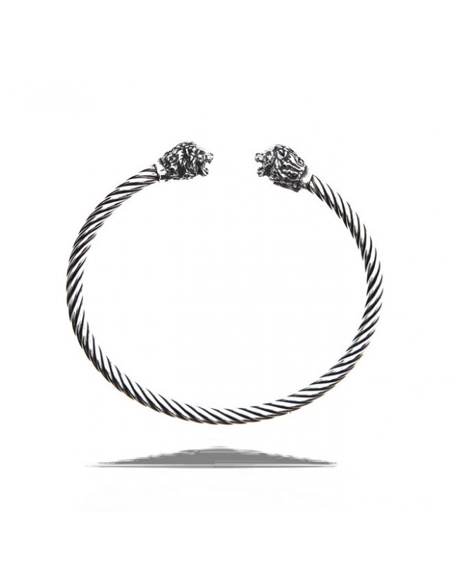 NALBORI Cable bracciale argento 925 con leone - N1406