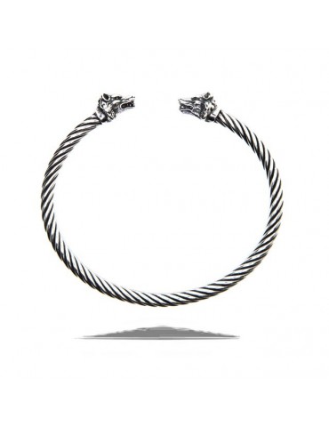 Cable di NALBORI bracciale argento 925 lupo N1407