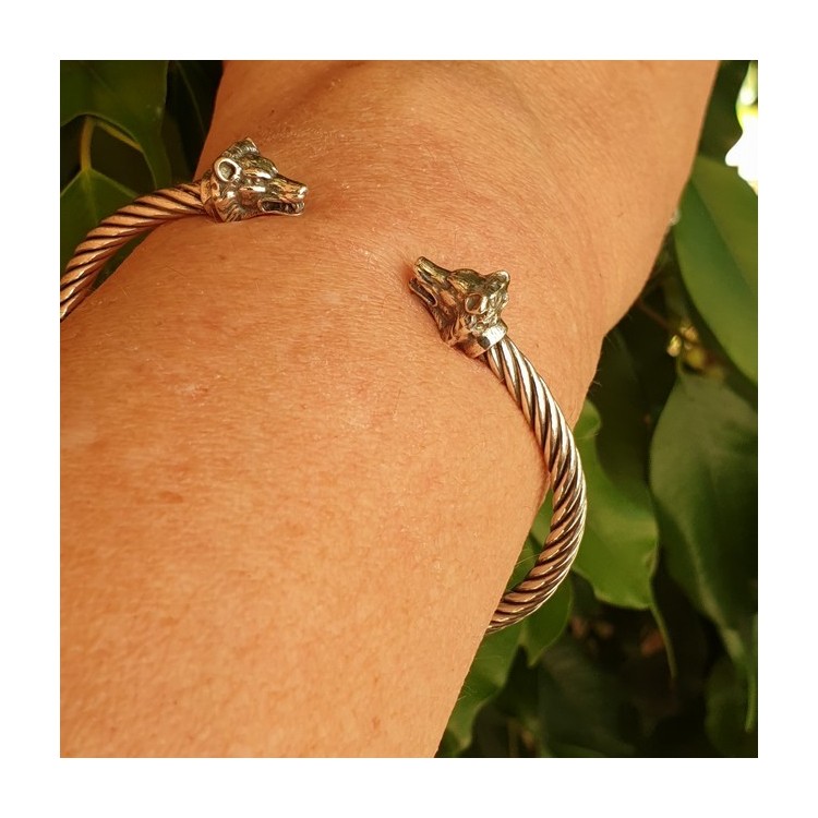 NLB|Cable di NALBORI bracciale argento 925 lupo N1407