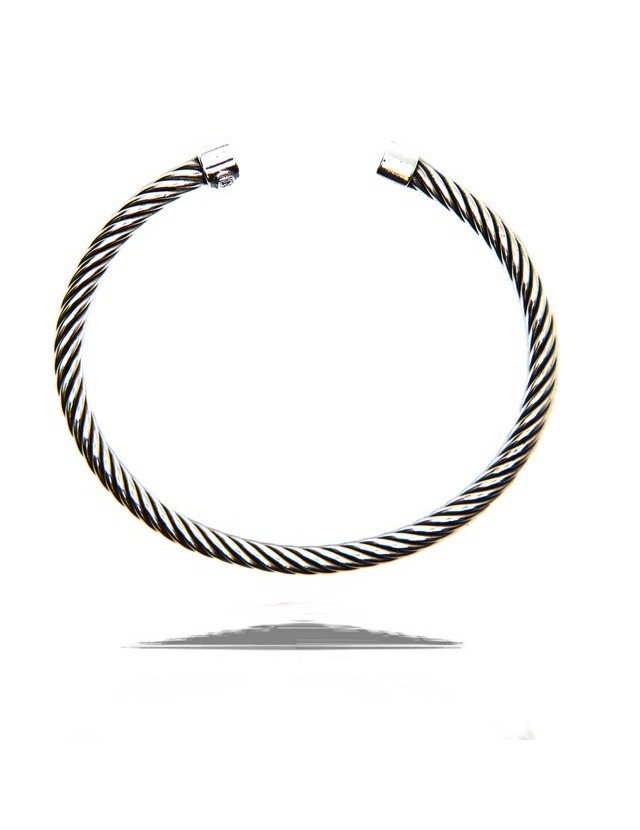 Cable di NALBORI bracciale argento 925 semplice Cable di NALBORI bracciale argento 925 semplice