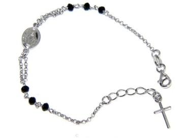 NLB|Rosary bracelet male female 925 image madonna 16 19 cm
