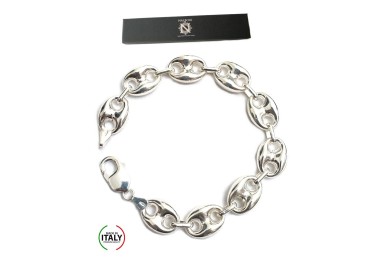 NALBORI 925 Sterling Silver bracelet marine link 13x18