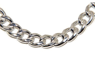 NALBORI catena Collana o bracciale donna grumetta diamantata grande 13 mm argento 925