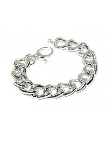 NALBORI  bracciale donna grumetta diamantata grande 13 mm argento 925