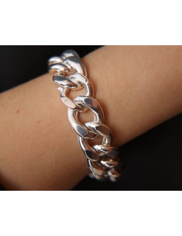 NALBORI vistoso bracciale grumetta grande 17,5 mm argento 925 diamantata