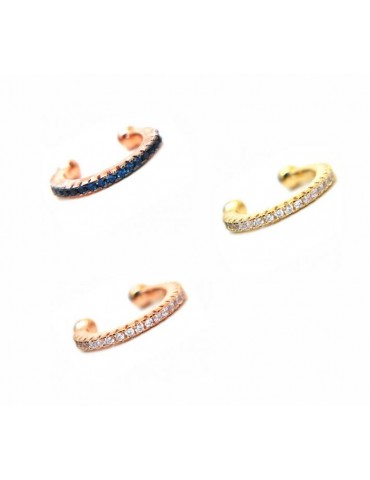 trago argento 925 zirconi colorati senza foro bagno oro giallo rosa NALBORI