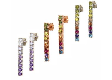 NALBORI 925 silver tennis zircons earrings