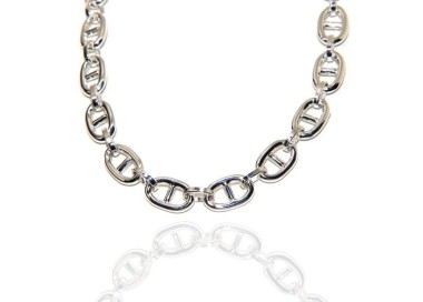 NALBORI Collana o bracciale Maglia marina 10x16 argento 925