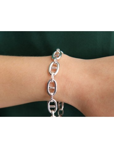 NALBORI Collana o bracciale Maglia marina 10x16 argento 925