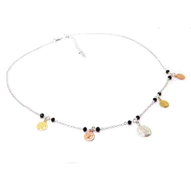 NALBORI Necklace 925 silver coins 3 colors
