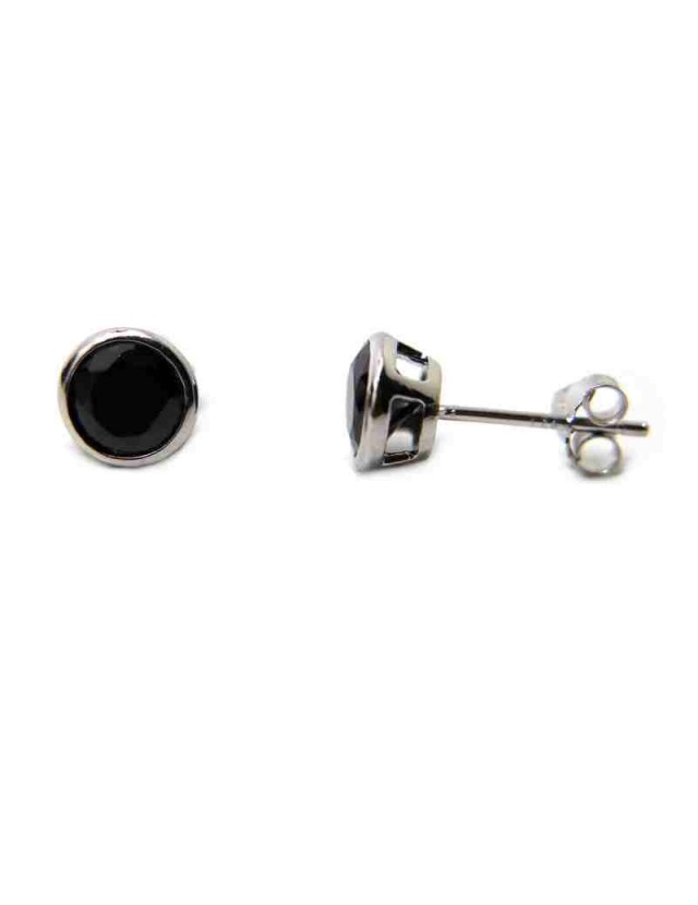 Argento 925 : Orecchini cipollino 6 mm punto luce con zircone. per uomo e donna Argento 925 : Orecchini cipollino 6 mm punto luce con zircone. per uomo e donna