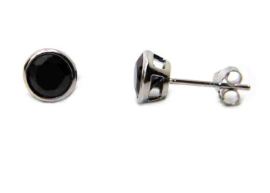 NLB|Argento 925 : Orecchini cipollino 6 mm punto luce con zircone. per uomo e donna