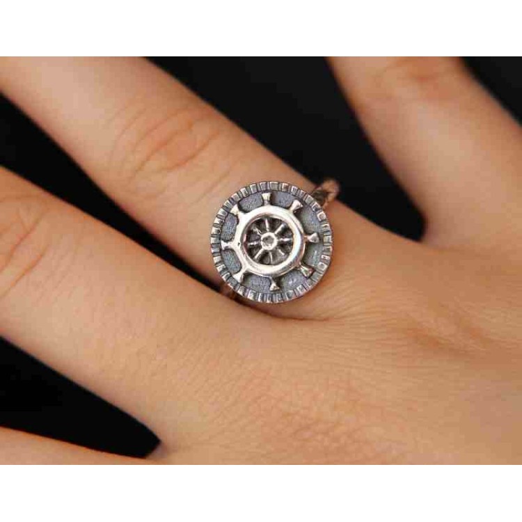 NLB|Ring Silver 925 for man or woman adjustable shield helm