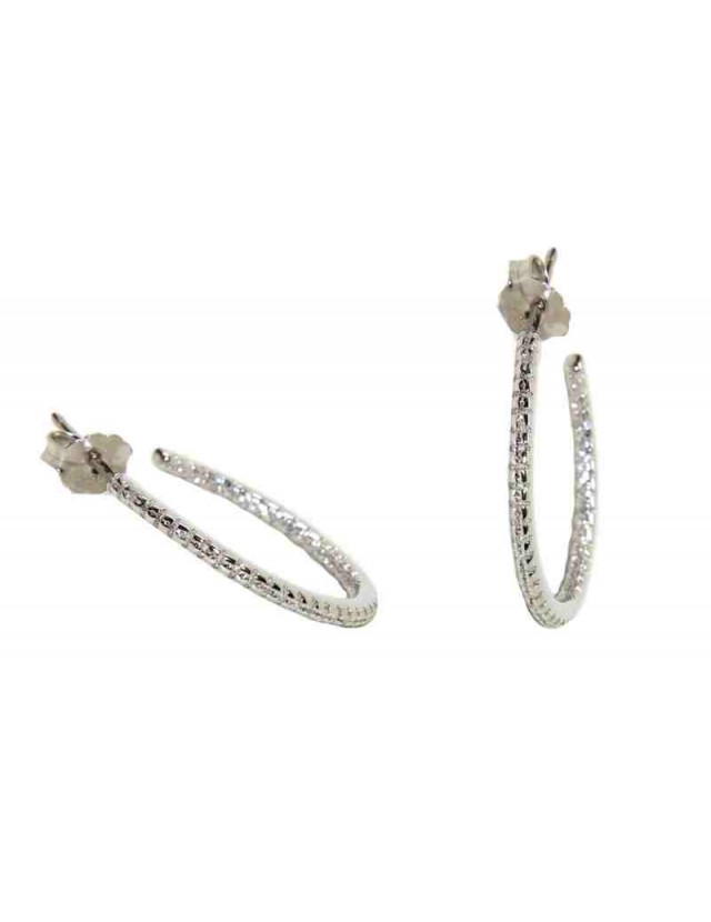925 silver earrings circles zircons internal external 2cm brand NALBORI 925 silver earrings circles zircons internal external 2cm brand NALBORI