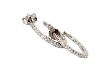 NLB|925 silver earrings circles zircons internal external 1,9cm brand NALBORI