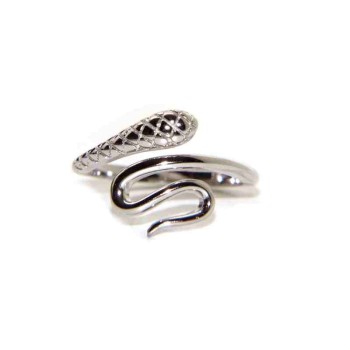 NLB|anello donna falange argento 925 serpente finger rodiato NALBORI