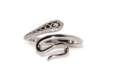 NLB|ring woman phalanx 925 silver snake finger rhodium NALBORI