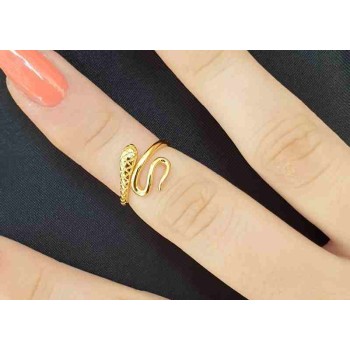NLB|anello argento 925 serpente falange bagno oro giallo NALBORI finger