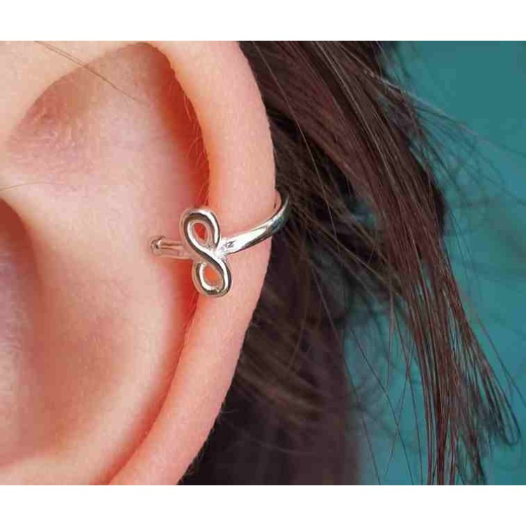NLB|925 silver tragus with infinite single earring bow