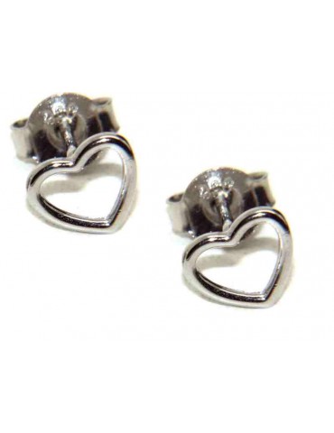 NALBORI 925 silver woman earrings with open heart