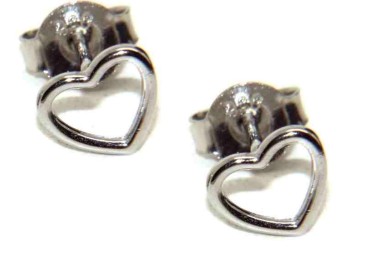 NALBORI 925 silver woman earrings with open heart