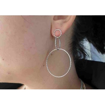 NALBORI Woman earrings 925 silver diamond circles