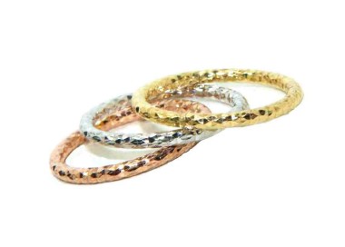 NLB|anello argento 925 tre fedine 3 ori rosa giallo bianco donna NALBORI