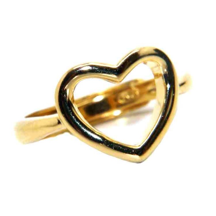 NLB|Anello cuore Argento 925  regolabile placcato oro giallo donna NALBORI