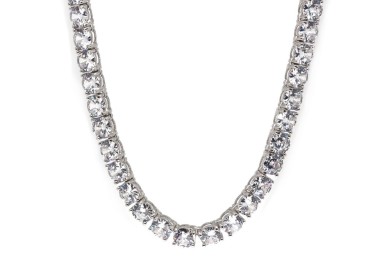 NLB|Collana tennis zirconi bianchi griffe 5 mm taglio brillante per donna collier