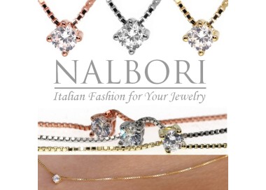 NLB|collana argento 925 zircone punto luce 3mm 42cm donna bagno rodio giallo rosa