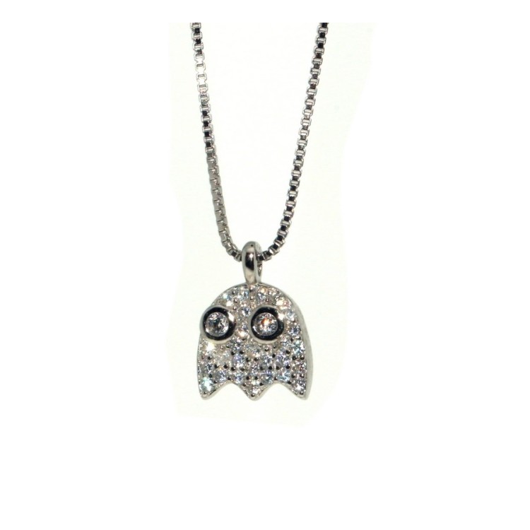 NLB|925 Collier woman Venetian necklace with zircon pavé phantasm pendant NALBORI