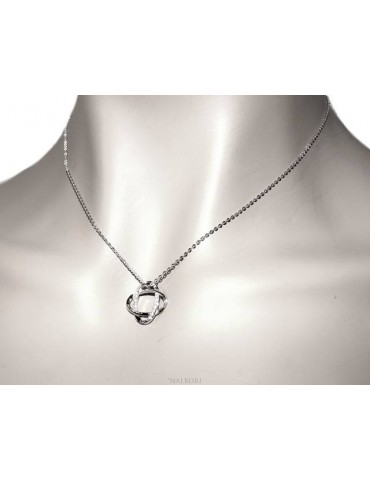 Collana Collier donna NALBORI modello Melody forzatina con ellissi intrecciate e zirconi