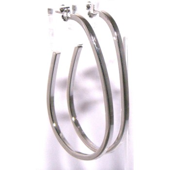 NLB|925 silver oval earrings, yellow rose gold rhodium circles
