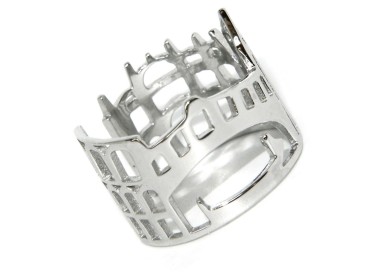 NLB|anello argento 925 fascia alta Italia Roma Pisa Venezia