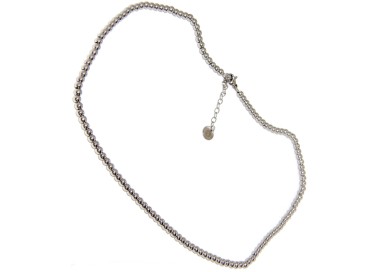 NLB|choker steel balls 4mm necklace 45+5cm