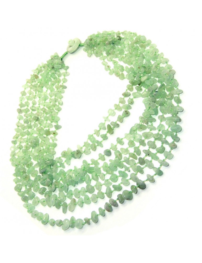 collier cleopatra 8 fili pietre calcedonio verde chiaro collana multifilo collier cleopatra 8 fili pietre calcedonio verde chiaro collana multifilo