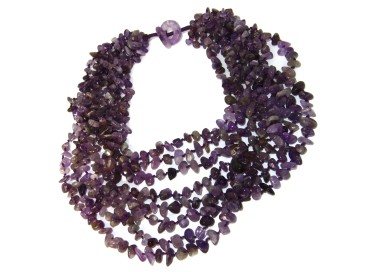 NLB|Collana da Donna collier cleopatra 8 fili ametista naturale viola