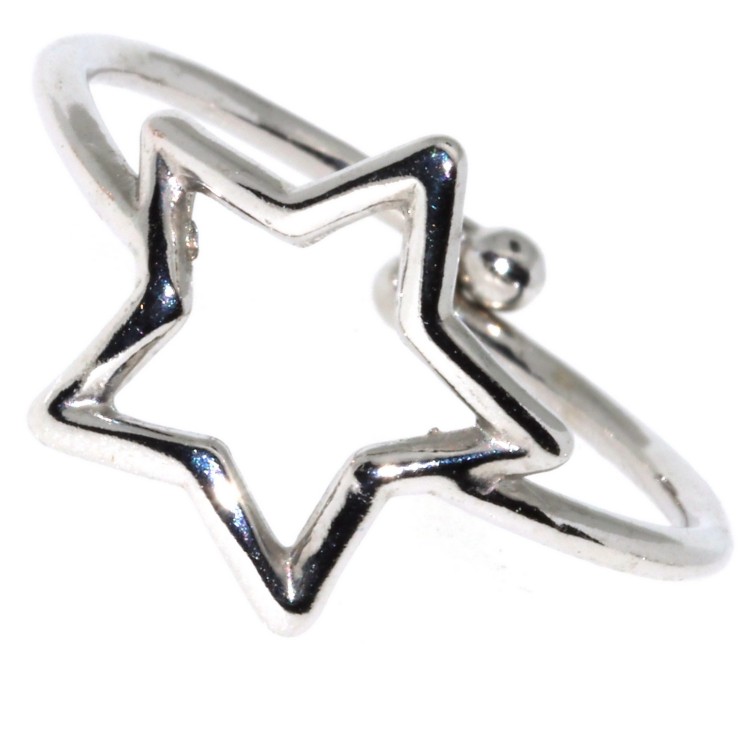 NLB|Anello stella Argento 925 regolabile placcato oro rosa o giallo