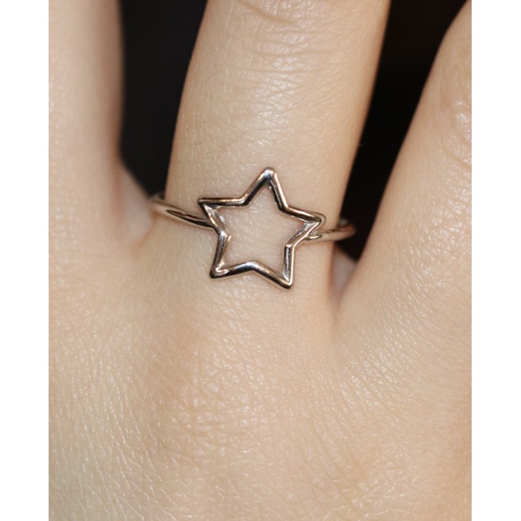 NLB|Anello stella Argento 925 regolabile placcato oro rosa o giallo