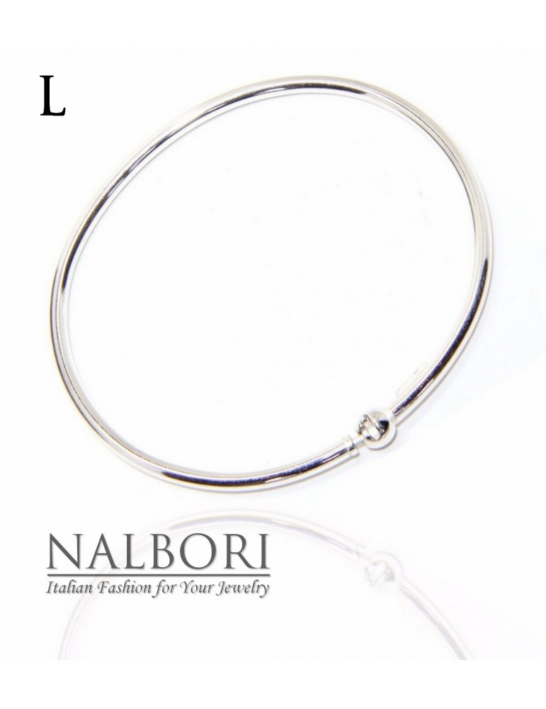 Bracciale argento 925 per charme ovale misura large - Nalbori componibili - manetta Bracciale argento 925 per charme ovale misura large - Nalbori componibili - manetta