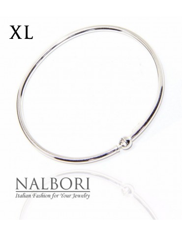 manetta Bracciale argento 925 per charme ovale misura XL -  Nalbori componibili