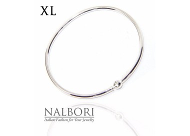 NLB|manetta Bracciale argento 925 per charme ovale misura XL -  Nalbori componibili