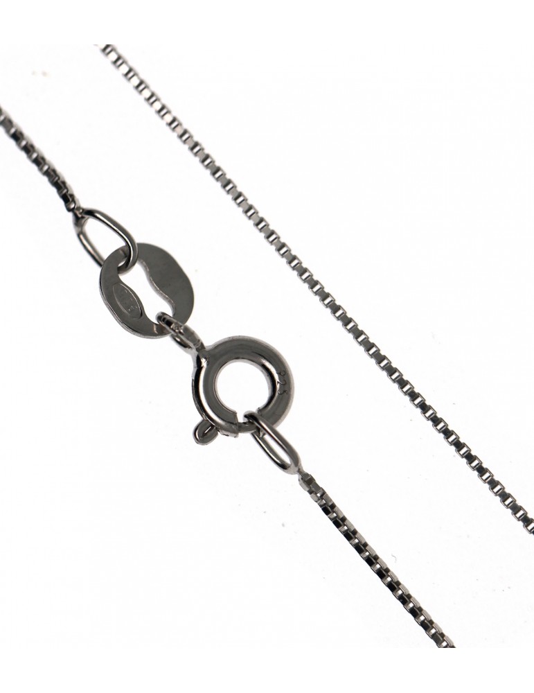catenina argento 925 collana veneziana diamantata rodiata mod. spessore 0,6mm ND12