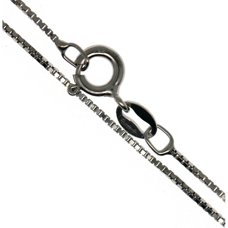 NLB|catenina argento 925 collana veneziana diamantata rodiata spessore 0,8mm ND15