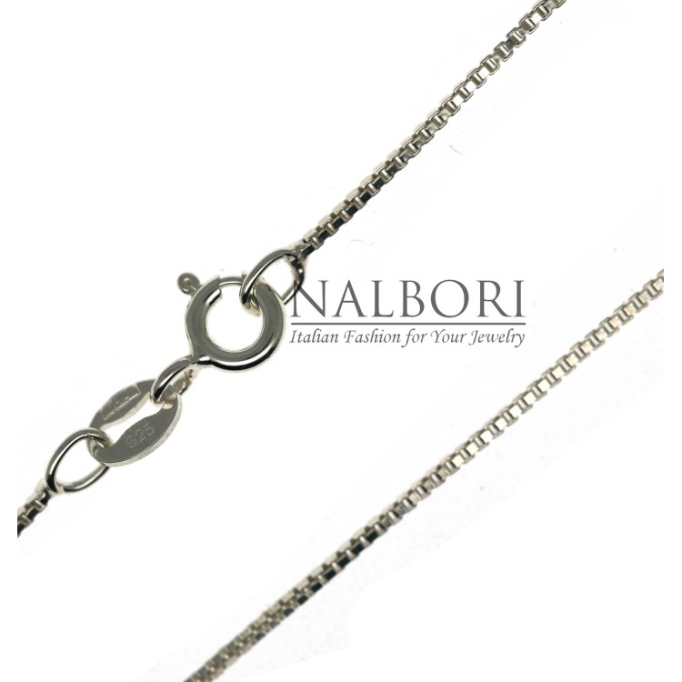 NLB|catenina argento 925 collana veneziana diamantata chiara spessore 0,8mm ND15